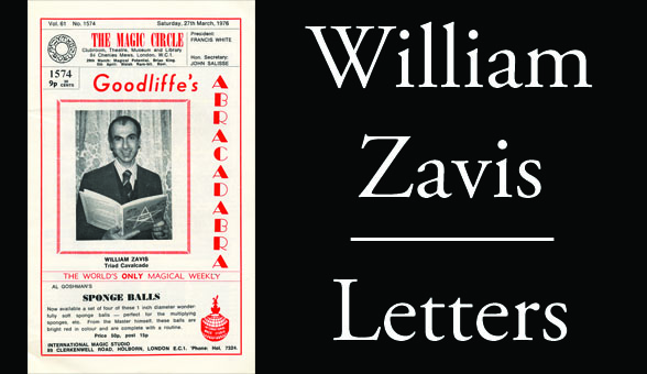 William Zavis Letters by Ricky Smith