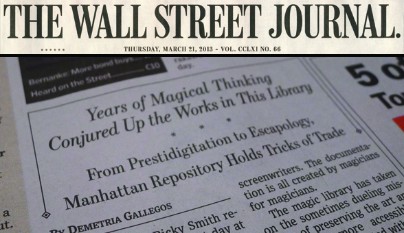 Conjuring Arts Featured in the Wall Street Journal!